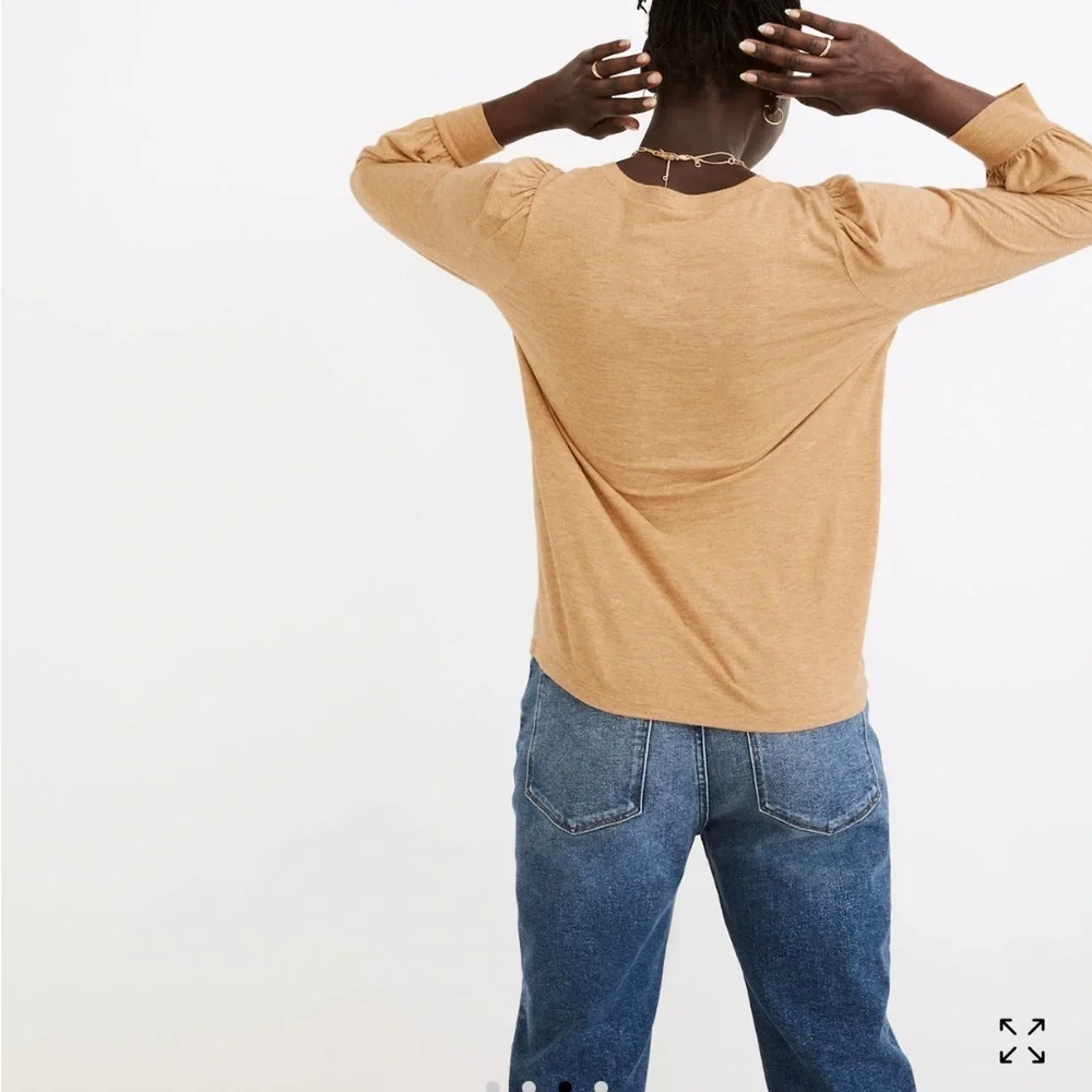 MADEWELL Avrina Women's Puff Sleeve Top in Toffee